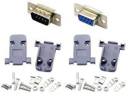 ERHIndia (1 Pair) DB9 Connector Male and Female 9 Pin Electrical Electronic Components Electronic Hobby Kit