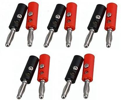 ERHIndia Pack of 5 Pair) Banana Pin Connector Male Meter Electronic Hobby Kit