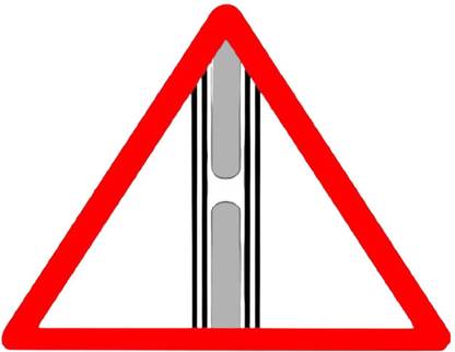 Ladwa Major Road Ahead Cautionary Retro Reflective Road Signage - 600 mm Triangle Emergency Sign