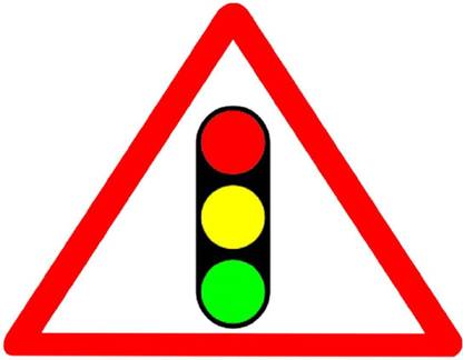 Ladwa Traffic Signs Cautionary Retro Reflective Road Signage - 600 mm Triangle Emergency Sign
