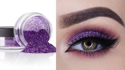 Latixmat PURPLE GLITTER MULTI USE EYE SHADOW POWDER FOR ALL SKIN TYPE 2 g