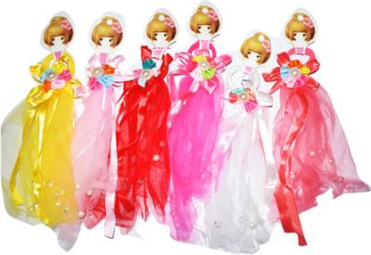 SHD COLLECTIONS Pack of 6 Net Flair ponytail Holder / Rubberband smooth and stretchable Rubber Band