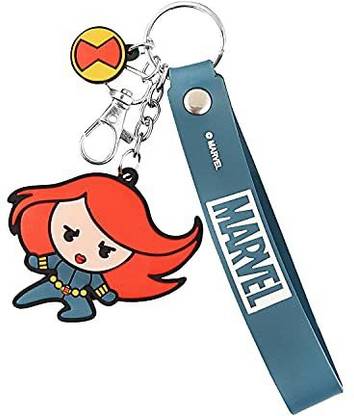 MARVEL Keychain Travelling Pocket Black Widow Blue Key Chain for Gifting With Key Ring Key Chain