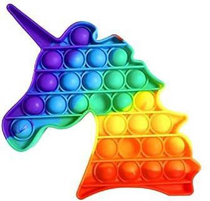 SP Poppet Pop It Fidget Toys, Push Pop Bubble Fidget Sensory Toy unicorn shape