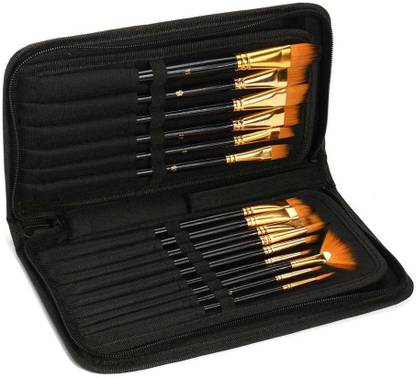 Crevo Art Paint Brushes Set Drawing Brushes For Artist Painting With Canvas Bag