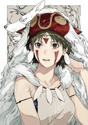 Anime Girls Hirannko Simple Background Doodle Hd Matte Finish Poster Paper Print