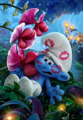 Animation Clumsy Smurf Smurfs The Lost Village Matte Finish Poster Paper Print