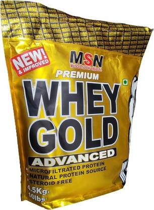 MSN Premium Whey Gold Advanced ( 10lbs, 4.5Kg , Vanilla Flavour), New & Improved Whey Protein