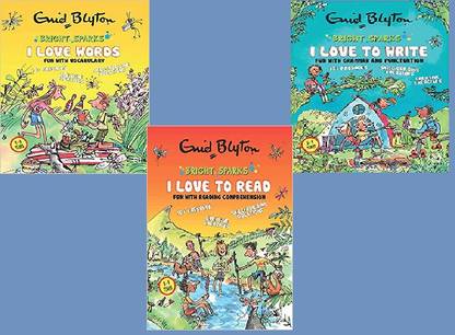 3 Books --I Love Words: Fun With Vocabulary +I Love To Read: Fun With Reading Comprehension+ Love Writing: Fun With Grammar And Punctuation-Enid Blyton