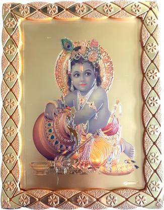 ROYALHUB SRI KRISHNA | Natkhat Kanha |Photo With plastic Framing | SIZE: 20 CM X 15 CM Religious Frame