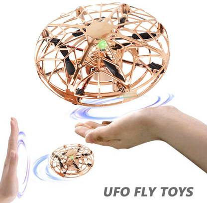 Kidzjoy Mini Red UFO Drone With Hand-Controlled UFO Flying Ball Drone with LED Light