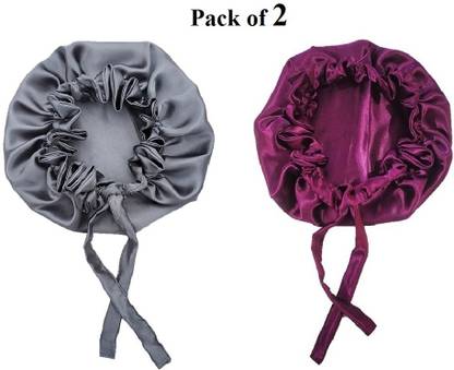 JEEBU Reversible Satin Silk Sleeping Cap, Soft Night Cap, Hair Cap, Night Hair Bonnet