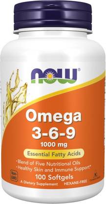 Now Foods Omega 3-6-9 - 1000 mg - 100 softgels