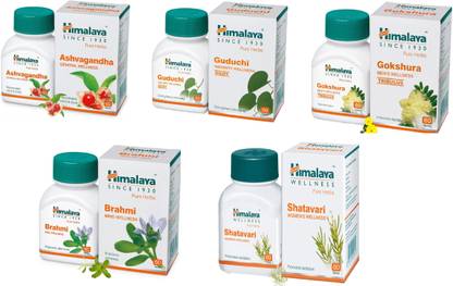 HIMALAYA Ashvagandha, Guduchi, Gokshura, Brahmi & Shatavari For Complete Body Wellness