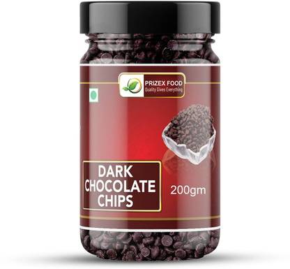 Prizex Dark Chocolate Chips | Choco Chipps 200gm Chips
