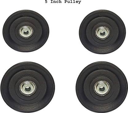 YMD Exercise Machine Attachments Gym Pulley 5-inch (Black) - Pack of of 4 Multi-training Bar