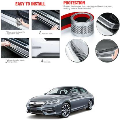 PROEDITION Car door bumper sill Protection Anti-Collision Strip Rubber Scratch Carbon 19 Matte, Glossy, Chrome Honda Accord Side Garnish