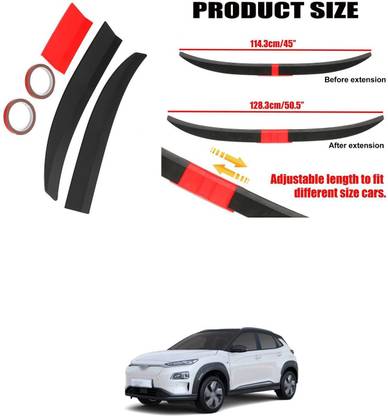 PECUNIA 3PC Universal Car Modified ABS Tail Wing Rear Trunk Spoiler Lip 345 Car Spoiler