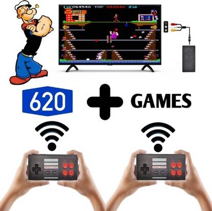 Wireless TV Video Game Set for 2 Player Gamepad 620 Games in Built AV-Out TV Limited Edition