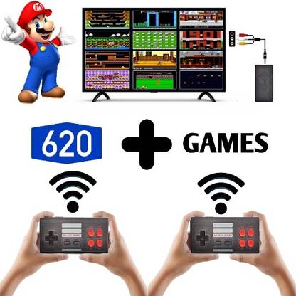 Wireless Game Box ( 620 Games in Built) AV-Out TV Video Game Players Limited Edition