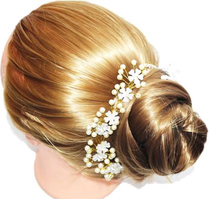 gofii Women's Girl's Hair Clips Pins veni pack of 1 golden Hair Pin