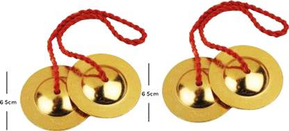 RAM musical Iran manjira with Gold polish pack of two Kartal Instrument