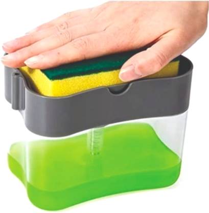 Mata Dish Soap Dispenser with Sponge Holder 2 in 1 0.36 L Liquid Dispenser