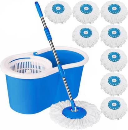 AREEN DKA-Blue Mop{8 Microfiber } Mop Set