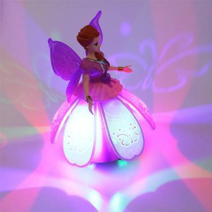 Haulsale Musical Angel Princess Toy Doll 360° Rotation Feature & 3D LED Lights-571