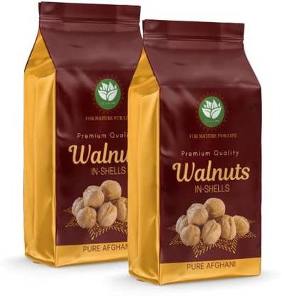 go vegan Combo of California Inshell Walnuts 500 GMS Each | Total Weight 1 Kg Walnuts