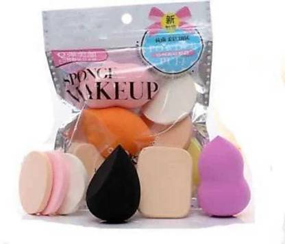 kiswah 6 in 1 Makeup Sponge & Makeup Puff Set,Foundation Makeup Blender (Multicolor)