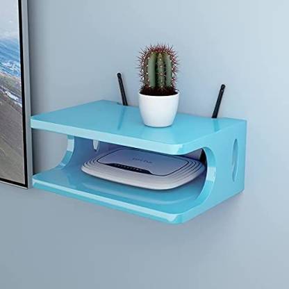 AR SABRI SHOPEE Wall TV Set up Box Stand, Wifi Stand Wall Mounted Shelf Living Room & Bed Room MDF (Medium Density Fiber) Wall Shelf