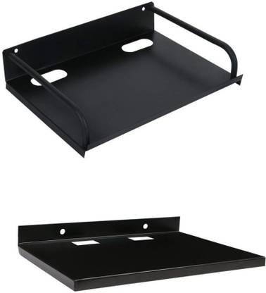 Roshani Stylish Set of-2 Set Top Box / DTH And Wifi Router Stand, Color : Black (Set 2 Pec) Cast Iron Wall Shelf