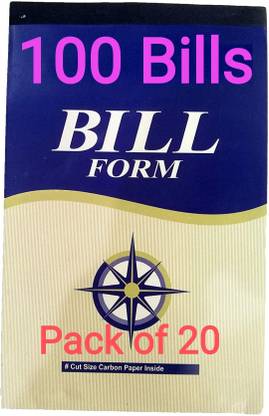 R K SALES R K Bill Book R K Bill Book, 100 Bills, 100 Printed+100 Plain, 20 Pcs Pack 2-Part Soft Bound