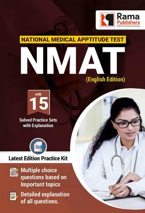NMAT 15 Practice Sets And Solved Papers Book For Exam With Latest Pattern And Detailed Explanation By Rama Publishers