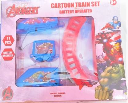 Dhruv-Enterprise Avenger Cartoon Tran Set Toy Battery operated for Boys Girls Kids