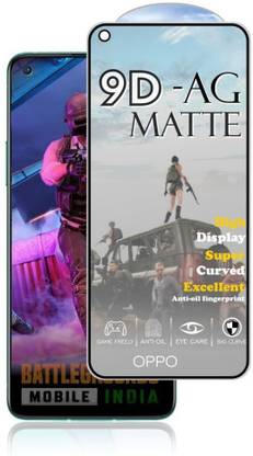 VOSKI Tempered Glass Guard for OPPO Reno 6 5g 9D Matte Tempered Glass Anti Fingerprint Gaming Tempered Glass