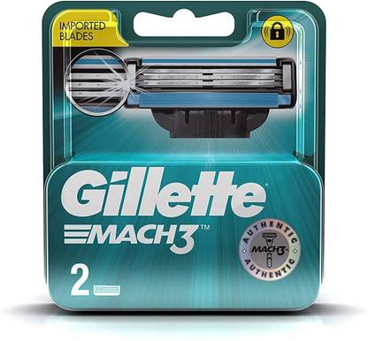 Gillette Mach3 2 Cartridges Razor Pack of 1, Men