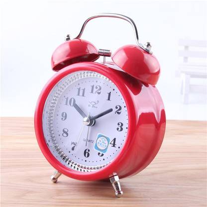 Orelius Fire Analog Red Clock