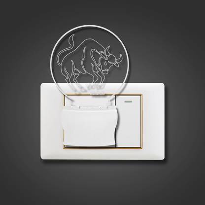 Yami 3D Creative Zodiac Taurus (Vrishabha-Rashi) Design For Home Decor 3D Illusion Night Lamp