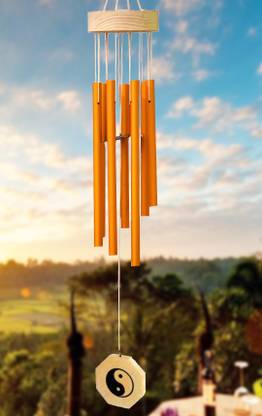 PARADIGM pictures 7 pipe windchime for home with positive energy - (GOOD SOUND) Wood Windchime