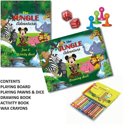 Divykri The Jungle Adventure Board Game for 2 to 6 PlayerAction Model, Educational Toy Educational Board Games