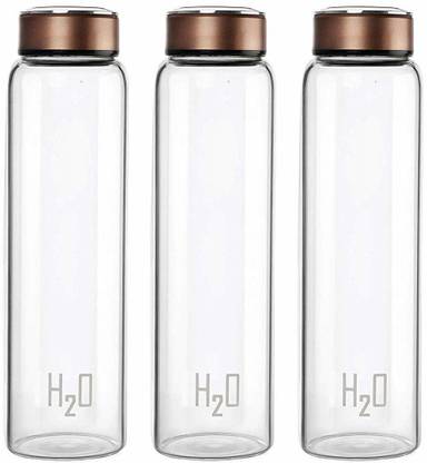 TRENDCARD 1000 ml Glass Bottle With Drinking Glass