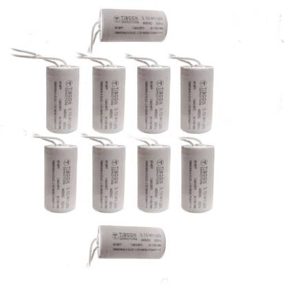 TIBCON CAPACITOR 3.15 MFD | Ceiling Fan capacitor | 440V DRY PP CAN (Pack of 10) Electrolytic Capacitor