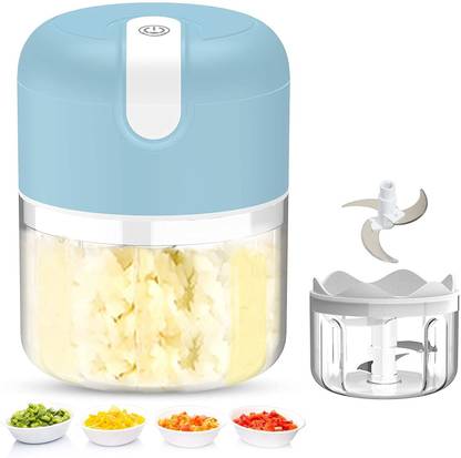 FosCadit Electric Mini Garlic Chopper – Small Wireless Food Processor Portable Vegetable Chopper