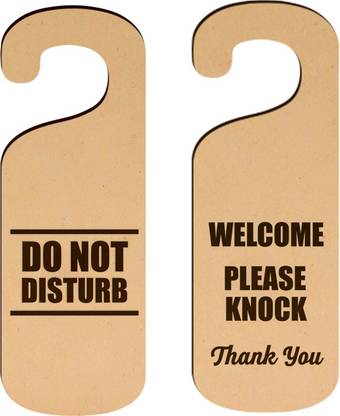StarLaser Do Not Disturb and Welcome Please Knock Sign board 2 Pack Double Sided Door Hanger