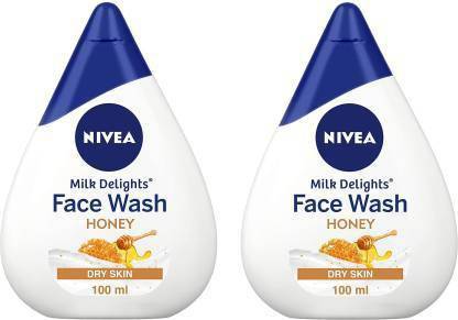 NIVEA MILK DELIGHT HONEY FACE WASH 100 ML X 2 Women All Skin Types Face Wash