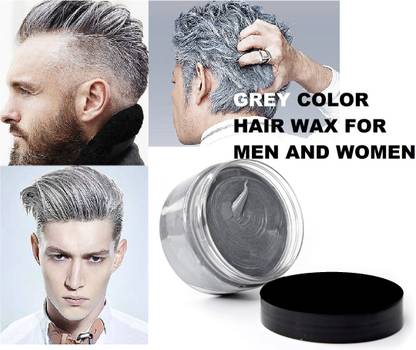 MYEONG Instant Hairstyle Temporary Hair Color Grey Wax for Men and Women , GREY