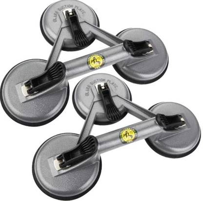 AS TOOL CENTER strong suction glass holder movable triple cup aluminium Lever Tool Lever Tool