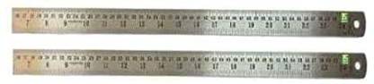 Asiatic 30 Cm Steel Scale Long 2 Side Measuring Tool (pack Of 2 ) Measuring Scale Cube